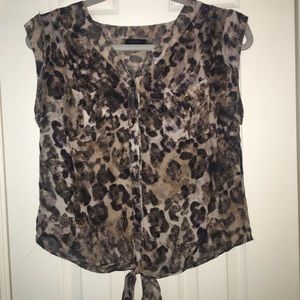 Cheetah print blouse